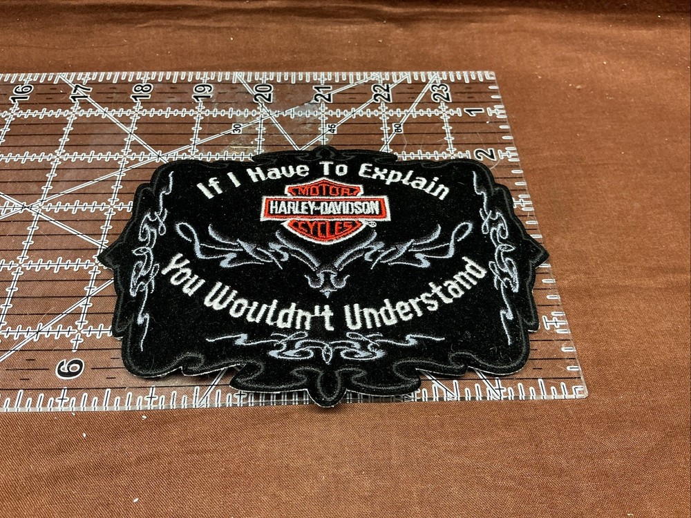 Harley Davidson Bar & Shield Script Back Vest Patch 6 x 4