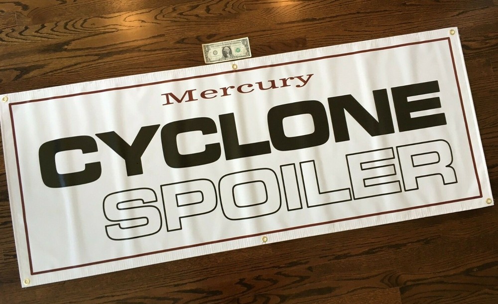 MERCURY CYCLONE Garage Banner Sign (Large 2'x5')