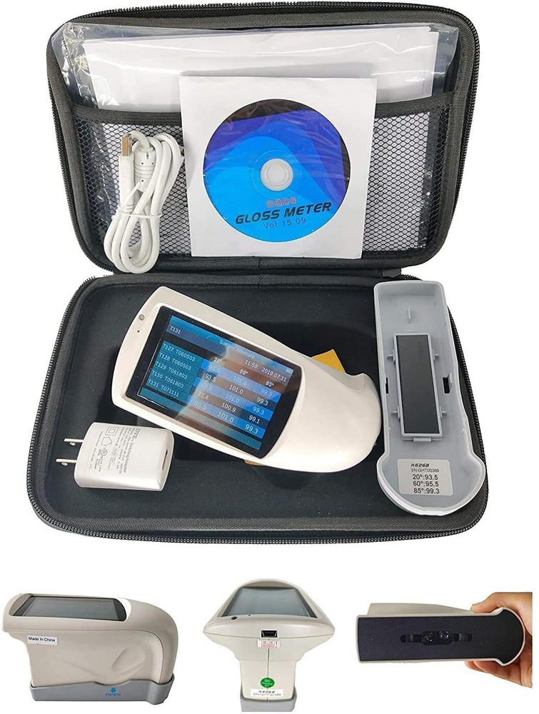 Three Angle Gloss Meter with Angle 20°/60°/85° 0-1000GU Interface USB/RS-232