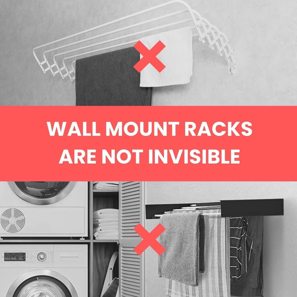 Space Saving Under Cabinet Drying Racks - Hidden Drying Racks