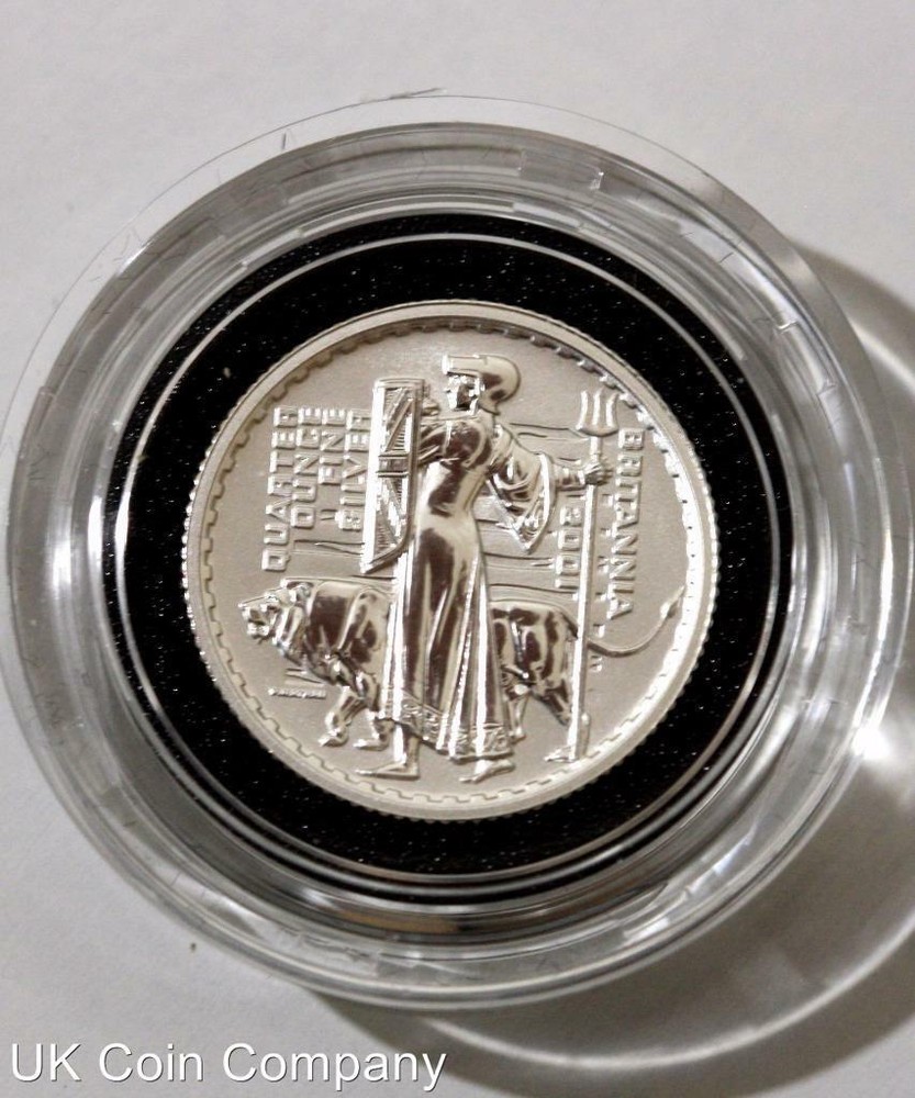 2001 Britannia Fine Silver Proof Four Coin Set Boxed & Certificate