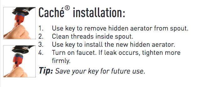 Cache Aerator Neoperl Install Key Set Regular, Junior, Tiny, Tom Thumb Tools