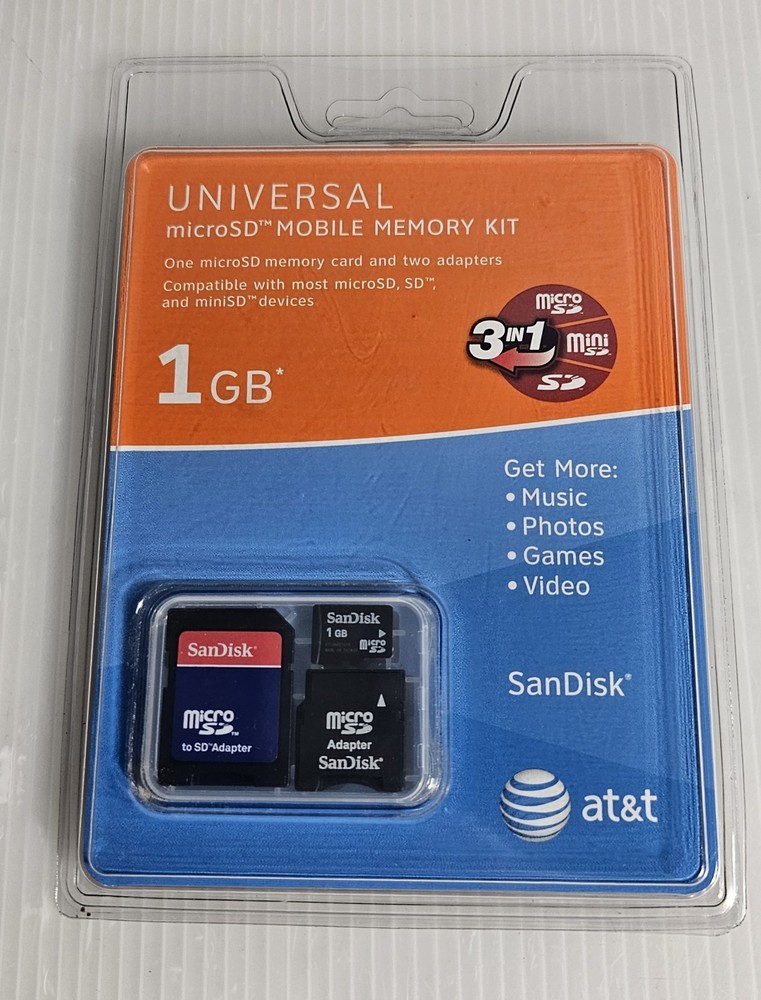 Universal Sandisk Micro SD Mobile Memory Kit 1GB Adaptor