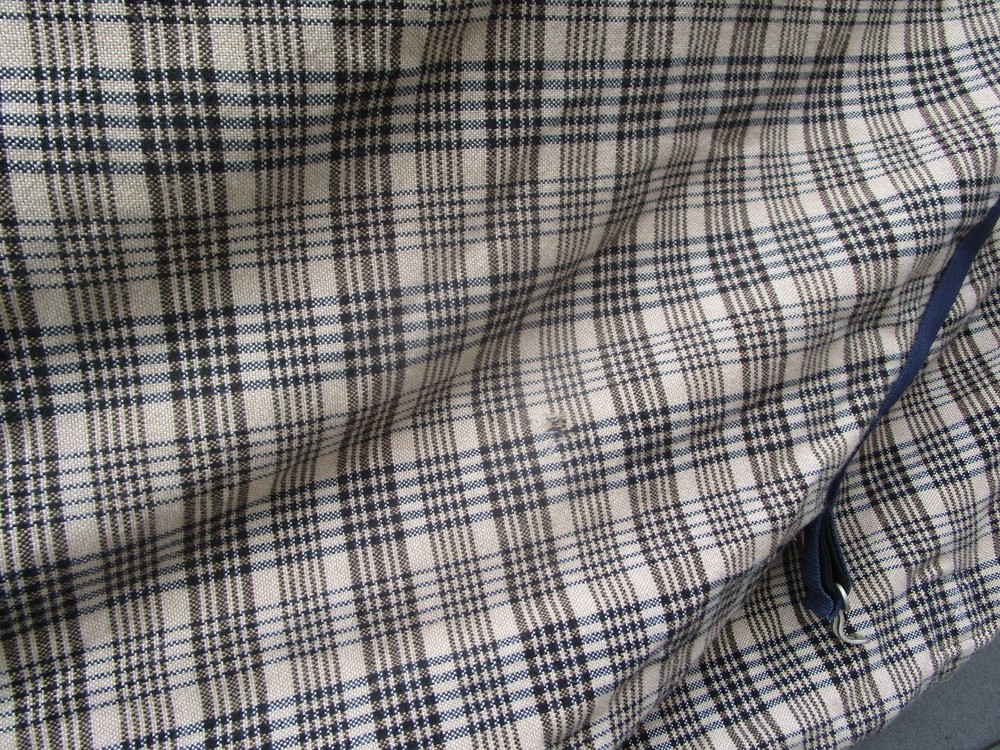 82'' SHEDROW BLACK/BLUE PLAID STABLE SHEET