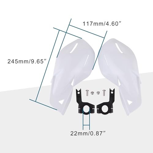 7/8" Handlebar Hand Brush Guards Protector Handguards Assy Replacement White