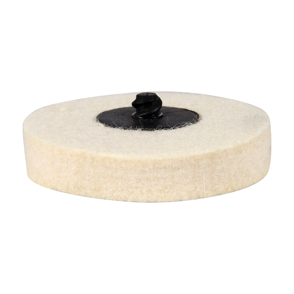 100 Pack - 3" BHA Polish Plus Quick Change Felt Buffing Discs Roloc Type R