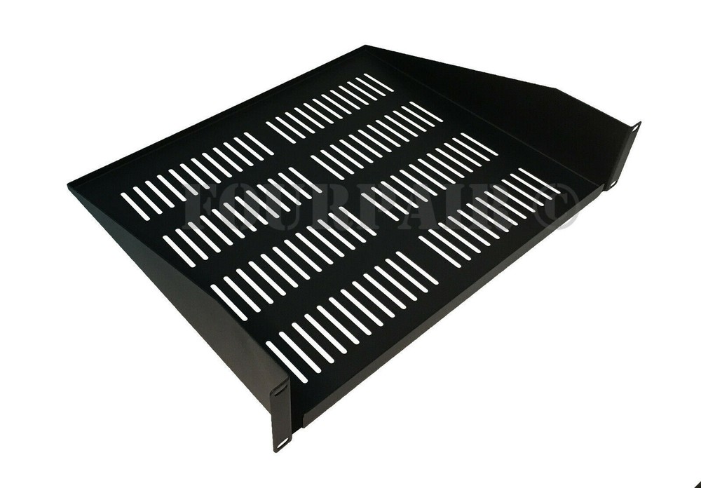 2 Pack - 19" 2U Cantilever Data Server Network Rack Mount Vented Shelf 15" Deep