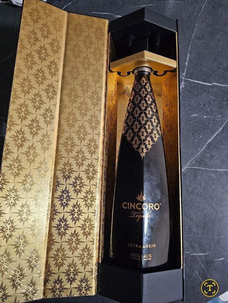Cincoro Extra Añejo Tequila EMPTY 750 ML BOTTLE With Hard Glossy Box / Case