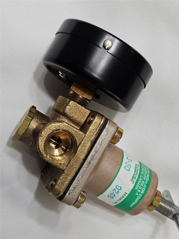 Watts Pressure Regulator 263A 3/8 in NPT Ports 3-50 PSI With New Pressure Gauge