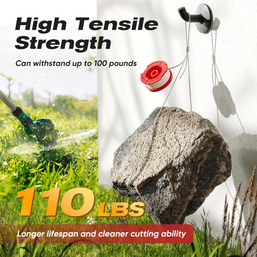 8 Pcs CMZST0653 Weedeater String Compatible with Craftsman Weed Wacker, 30Ft 0.0