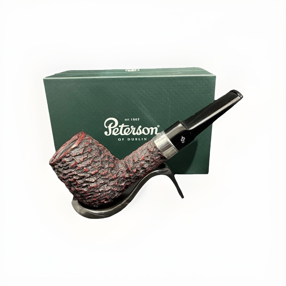 Peterson House Pipe Billiard Rustic Fishtail NEW & BOXED