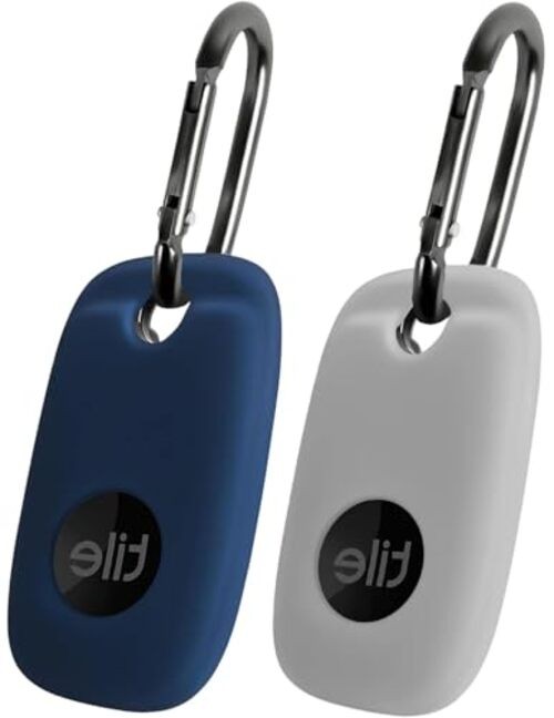 Silicone Case for Tile Pro 2022 Tracker, Soft 2 Pack Navy Blue+Oatmeal