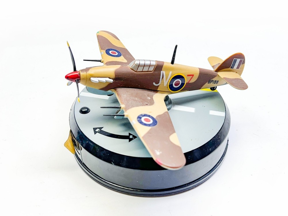Spitfire & Hurricane models on stands Moving elements Working Wai-Dick toys