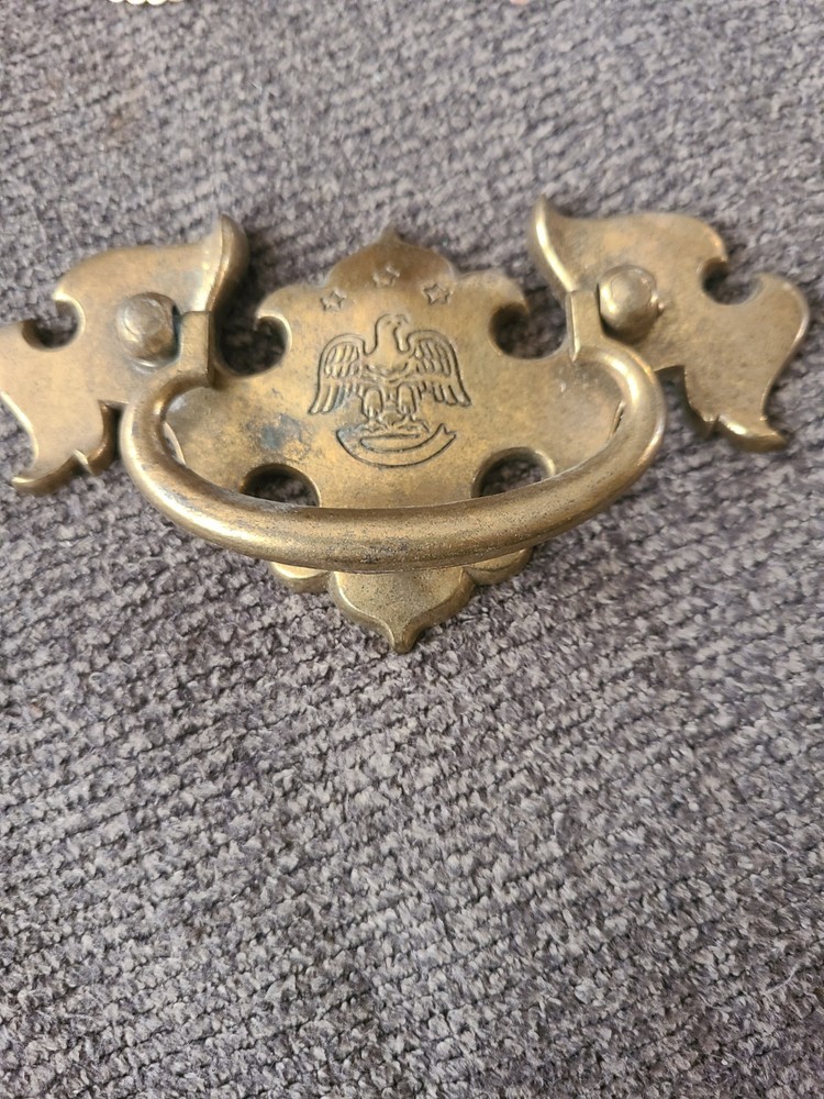 Bald Eagle Brass Antique Hardware Colonial Chippendale Drawer Pull 2,5”center Q5