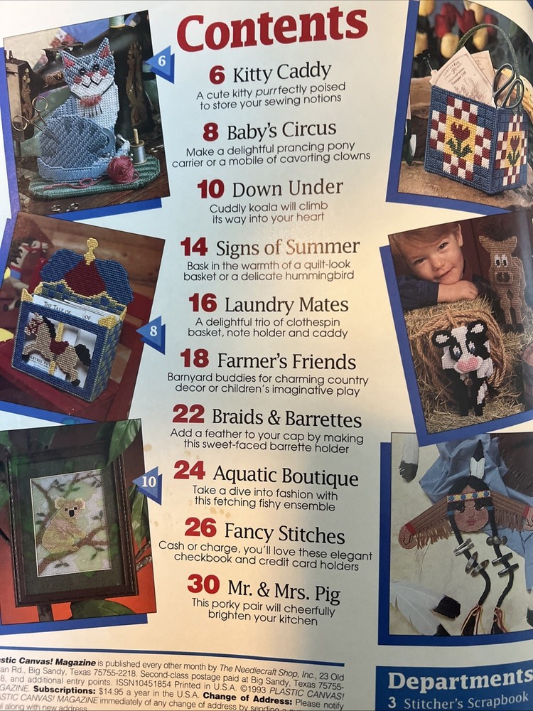 Plastic Canvas magazine #26 - 22 Complete Project Patterns