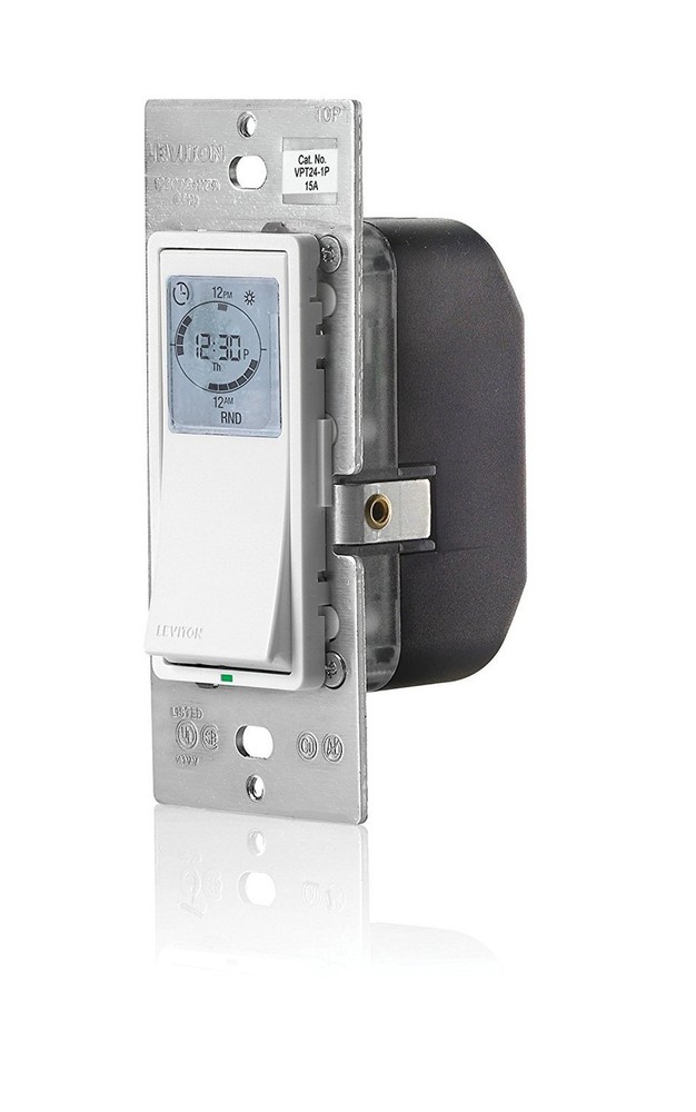 Leviton Vizia 24-Hour Programmable Indoor Timer with Astronomical Clock, 10-P...