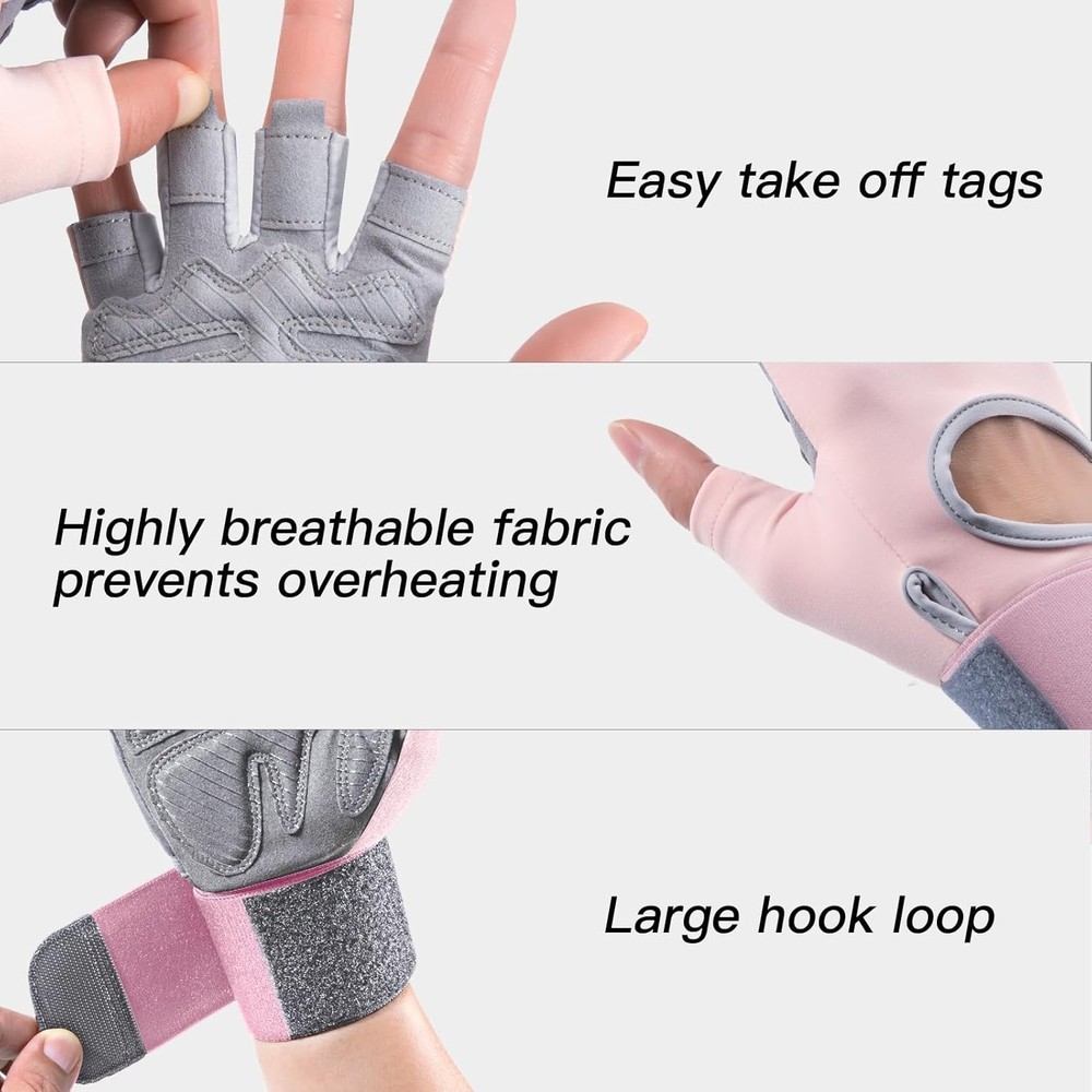 Universal Fit Exercise Gloves for Weightlifting & Pull-Ups - Lightweight Design