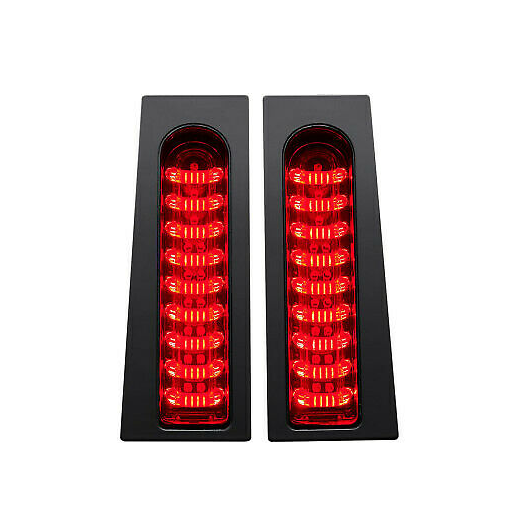 Custom Dynamics Saddlebag LED Lights Smoke - Red - 2040-2156