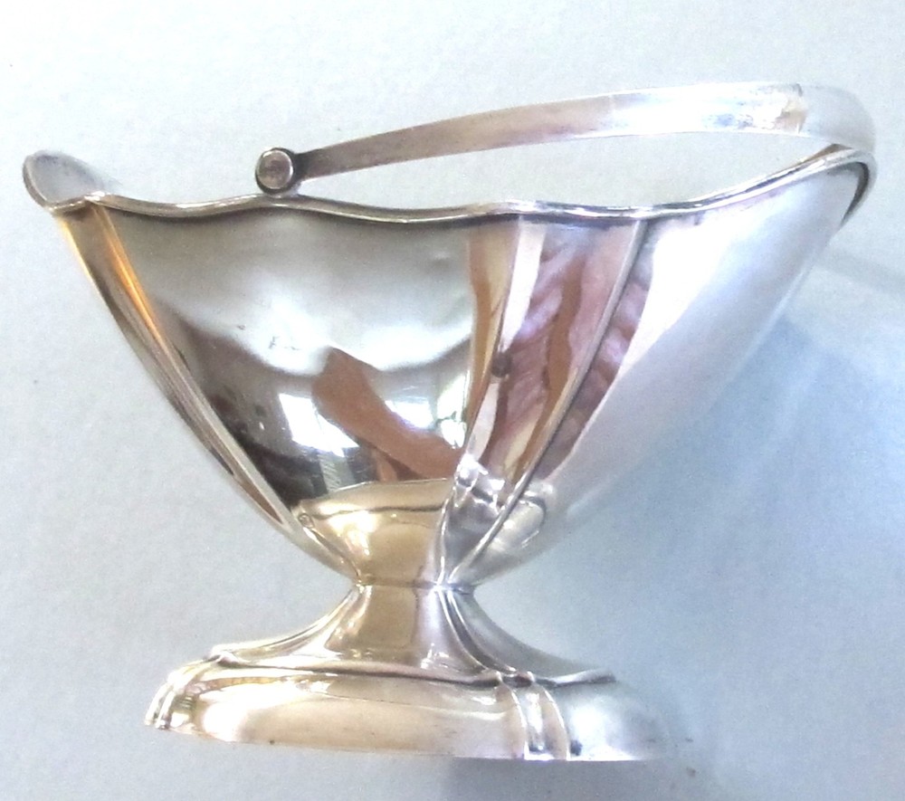 SOLID STERLING SILVER Deep Bowl Dish with Handle - Webster Company