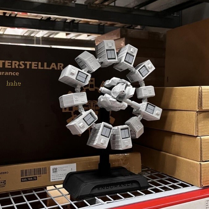 Interstellar Endurance Space Station Rotatable Model Ornament 3D Printed Model