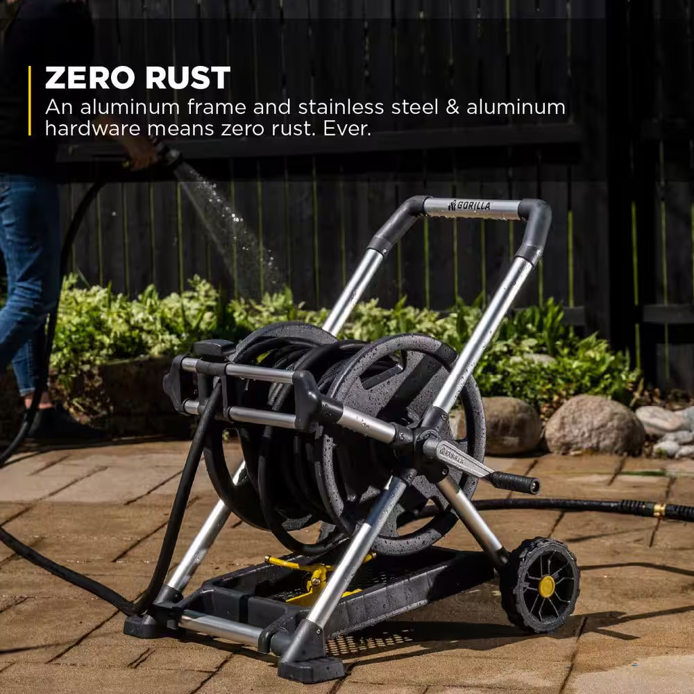 200 Ft. Aluminum Zero Rust Premium Mobile Hose Reel