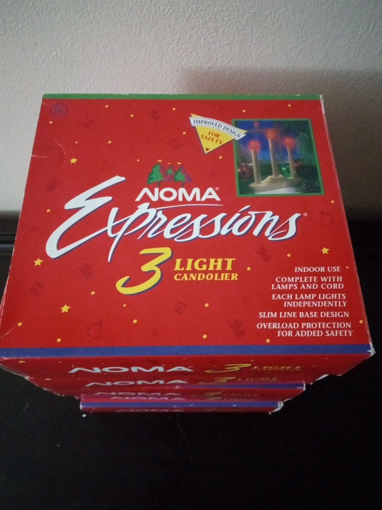 5 EMPTY Boxes For Noma 3 Light Candolier BOXES ARE EMPTY