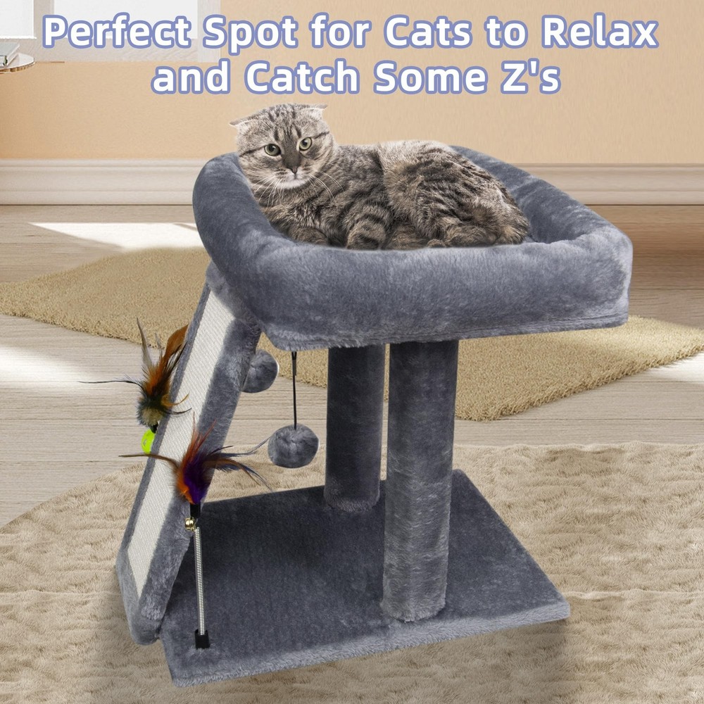 TWDEPART Cat Tree Tower with Cat Scratching Post for Indoor Cats, Activity Ce...