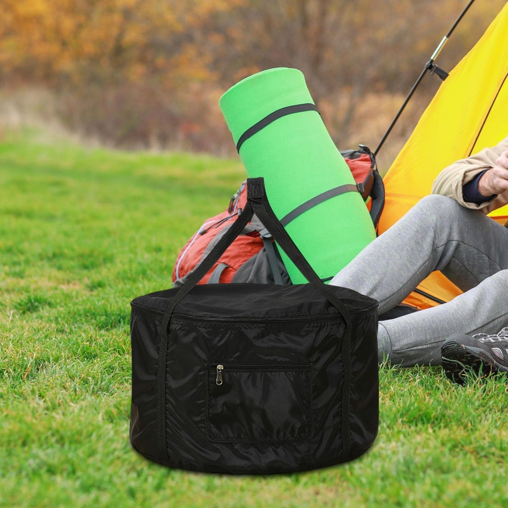 Camping Storage Bag Handbag Multifunction with Handle Cookware Holder Organizer