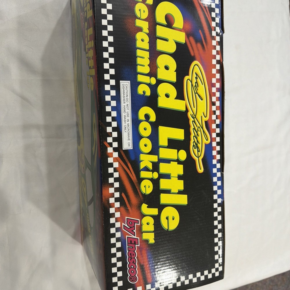 ENESCO CHAD LITTLE #97 JOHN DEERE CERAMIC NASCAR COOKIE JAR