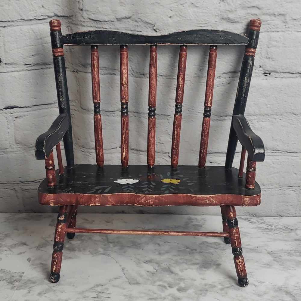 Handpainted Vintage Primitive Mini Chair