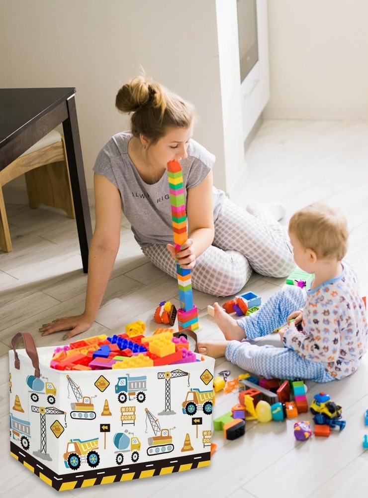 Kids Baskets Car Basket Boys Storage Bins Rectangular Book Basket Storage Bin...