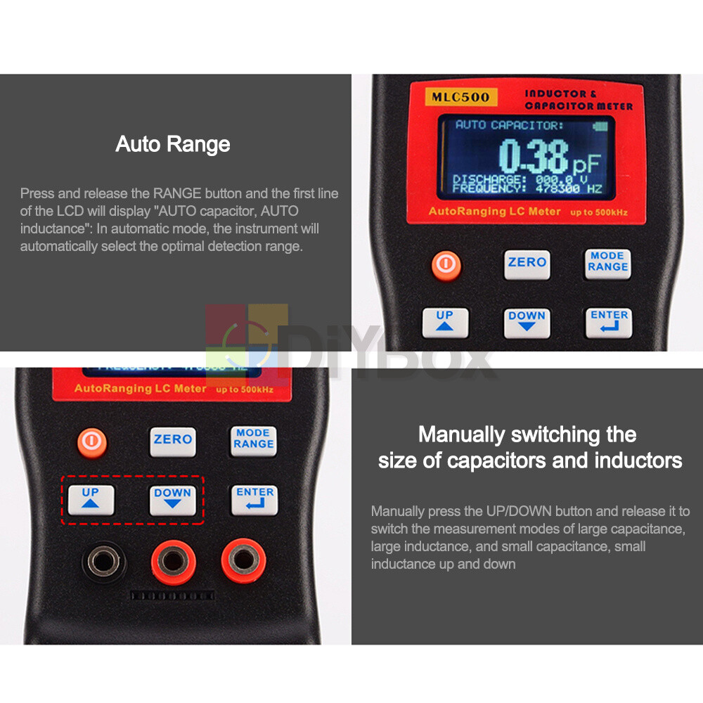 MLC500 High Precision Digital Auto-Range Capacitance Inductance Meter Anti-burn