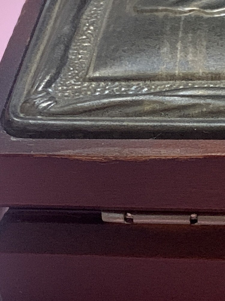 VICTORIAN SOLID SILVER 925 STERLING SHEFFIELD JEWELLERY BOX HINGED LID
