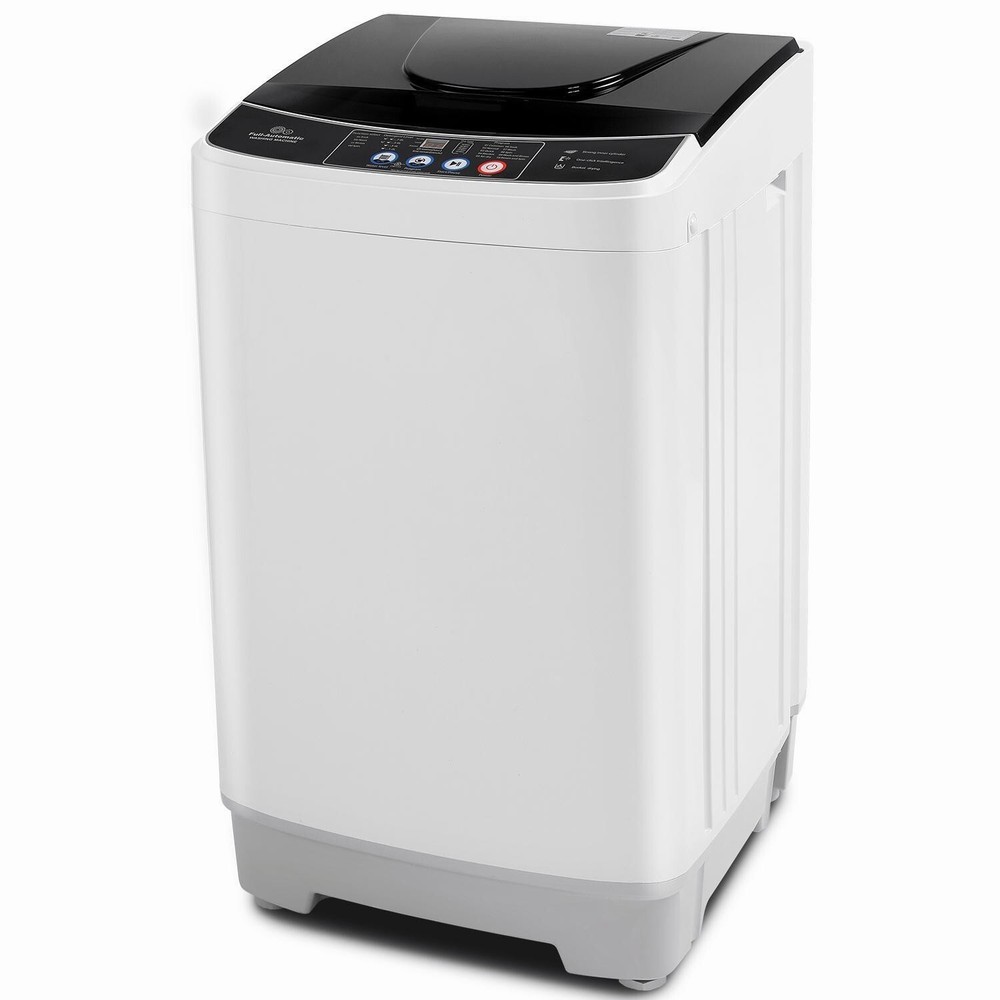 Portable Washing Machine 15.6lbs Full-Automatic Compact Washer w/10 Programs U.S