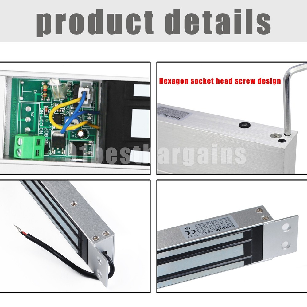 Electromagnetic Lock Flush Mount 350lbs 180kg Holding Force Embedded US SHIP