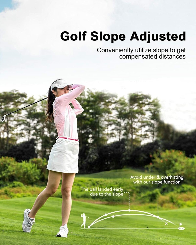 Mileseey 660Yards Golf Rangefinder External LCD Display Vibration Slope Switch