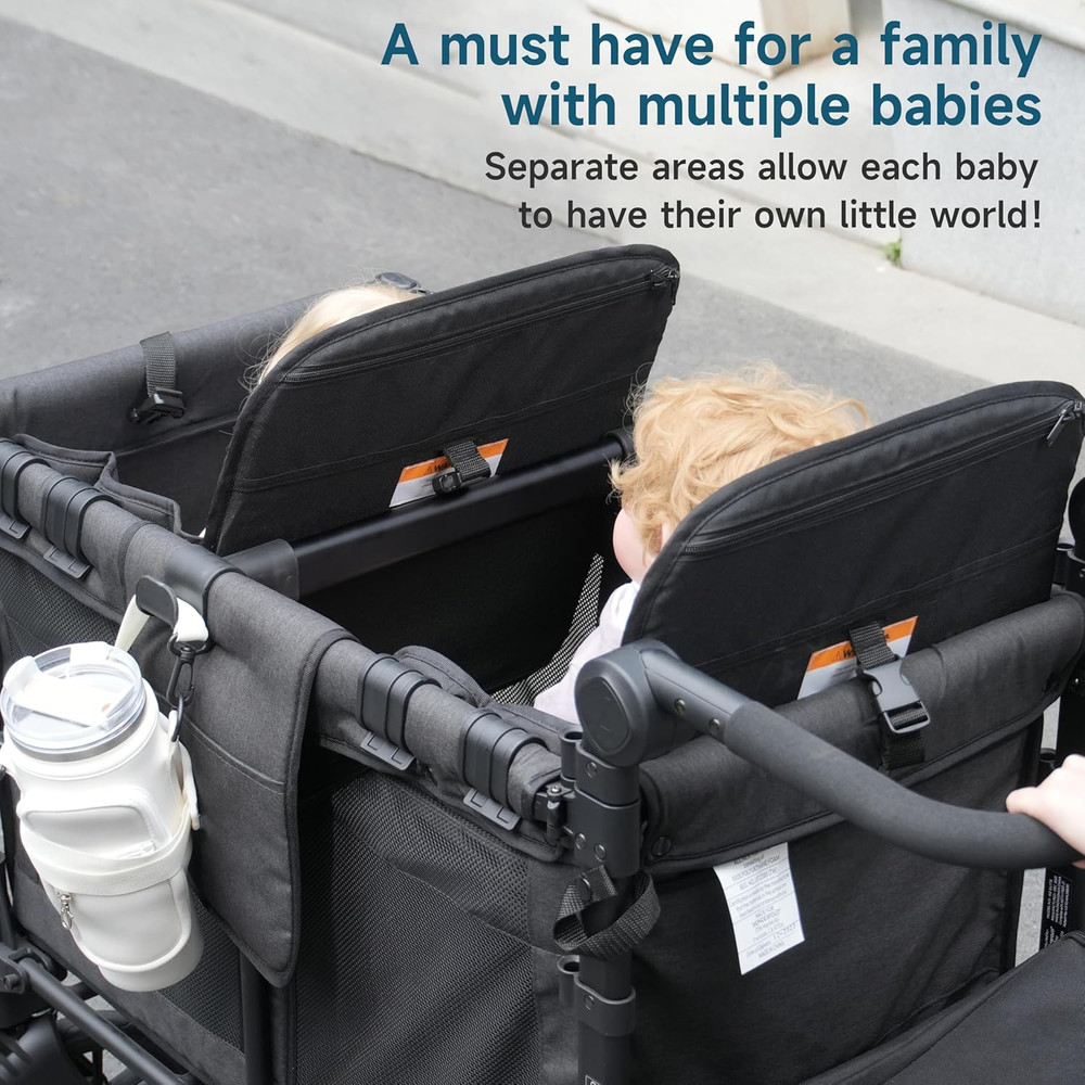 Forward-Facing Bus-Style Seating Upgrade Stroller Wagon Support Bar Compatible w