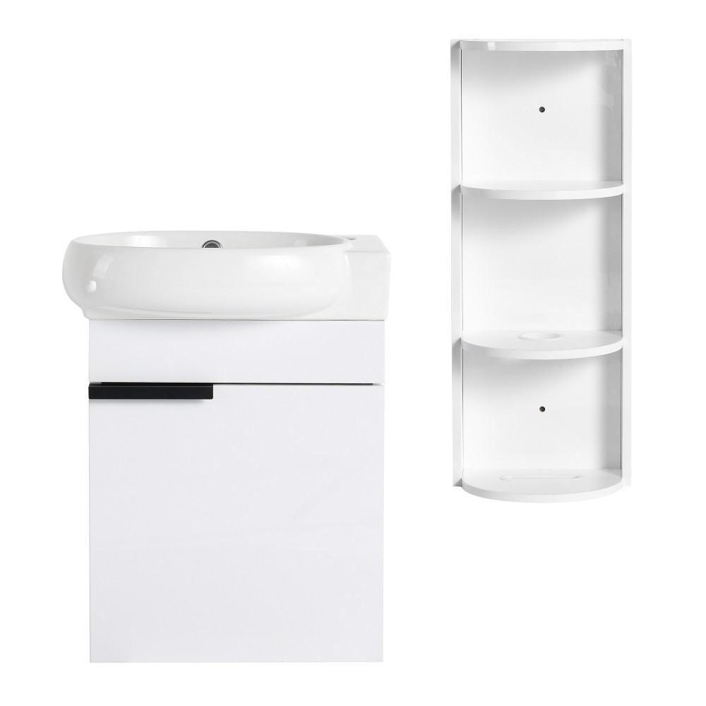 Soft Close Doors Bathroom Vanity W Sink Storage Rack