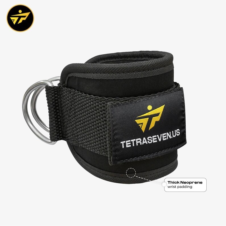 Weightlifting Ankle Straps – D-Ring Cable Attachment for Leg Workouts**