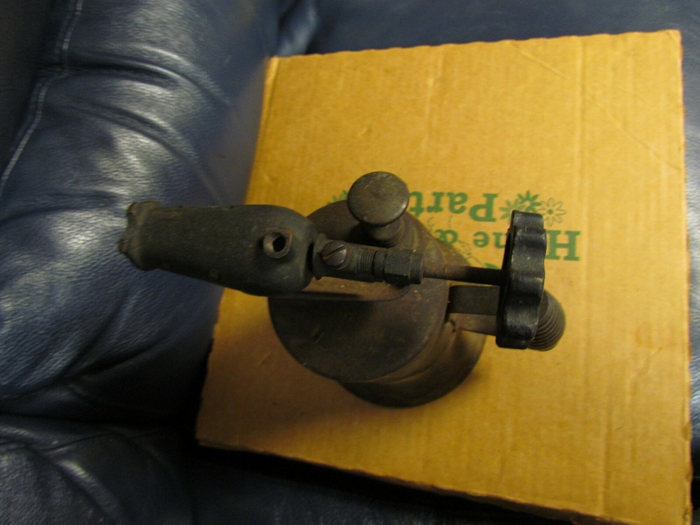 Vintage Antique Turner Brass Soder Torch Gas Blow Torch (5)