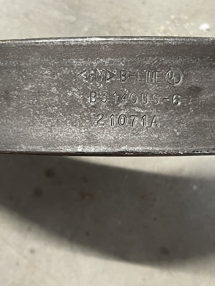 B3140 Series 6 in. Plain Pipe Clamp. P/N: 21071A