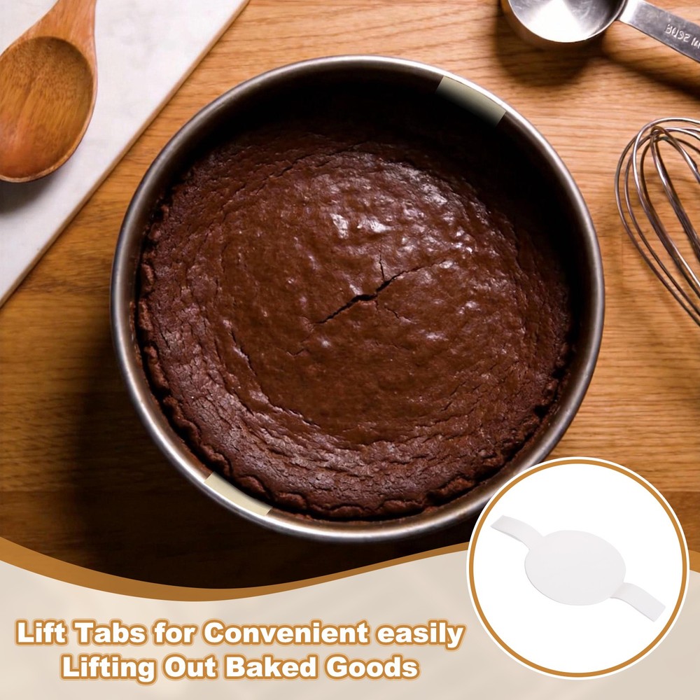 40 Sheets Parchment Paper Rounds, 6" Circle Baking Sheets, White