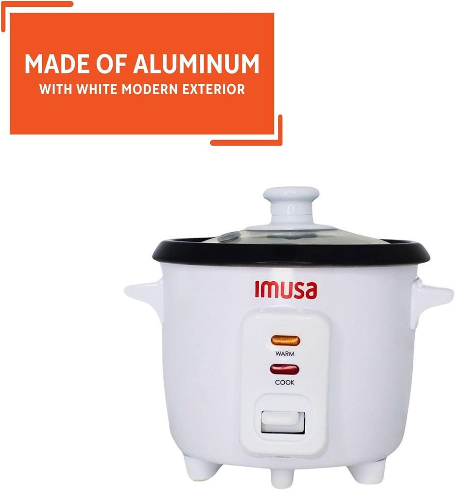 1.5Cup Electric Ceramic Rice Cooker, White