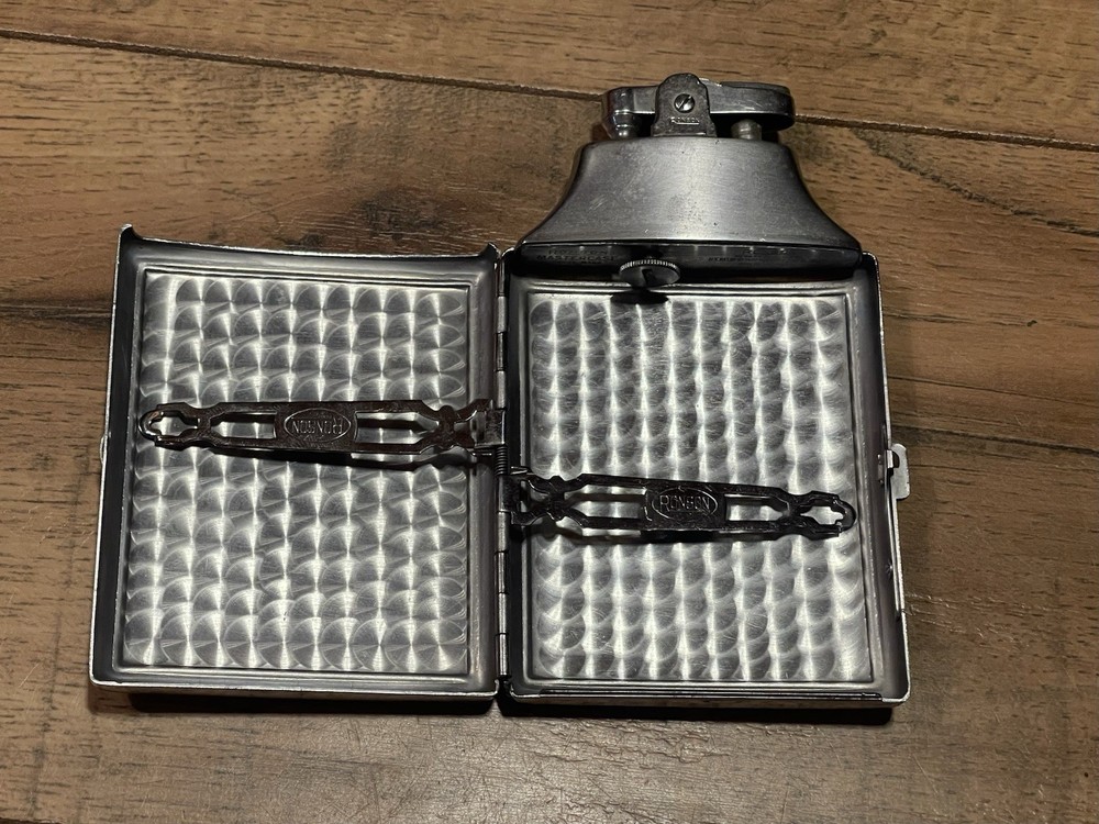 VINTAGE RONSON MASTERCASE CIGARETTE LIGHTER AND CASE