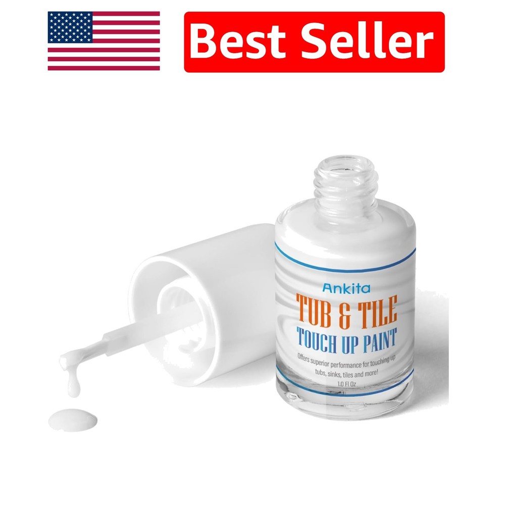 High-Gloss Quick-Dry Tub & Tile Paint - Waterproof Touch-Up Solution (1 Fl Oz)