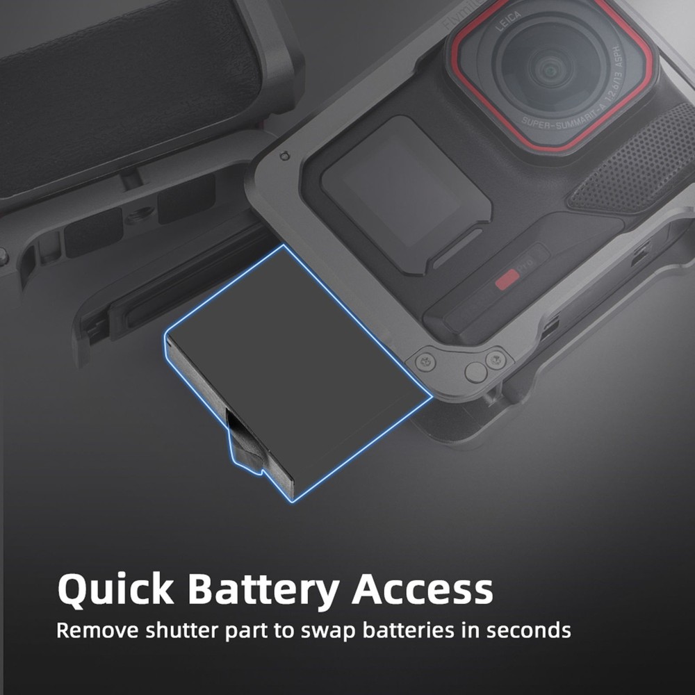 For Insta360 Ace Pro 2 Aluminum Handheld Case Grip Camera Replacement Part