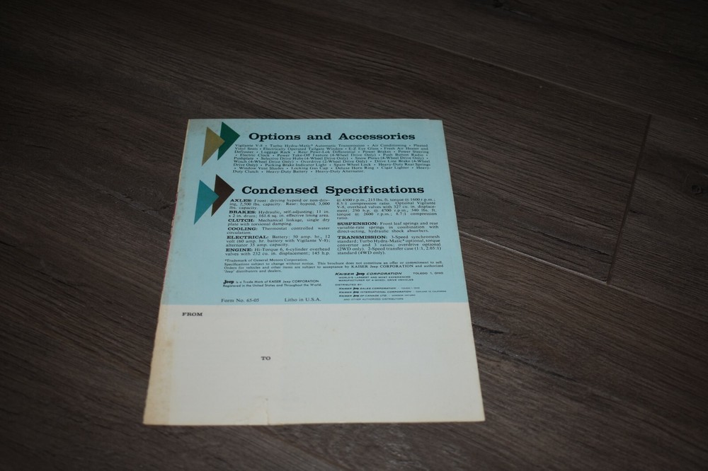 1965 Jeep Wagoneer sales brochure