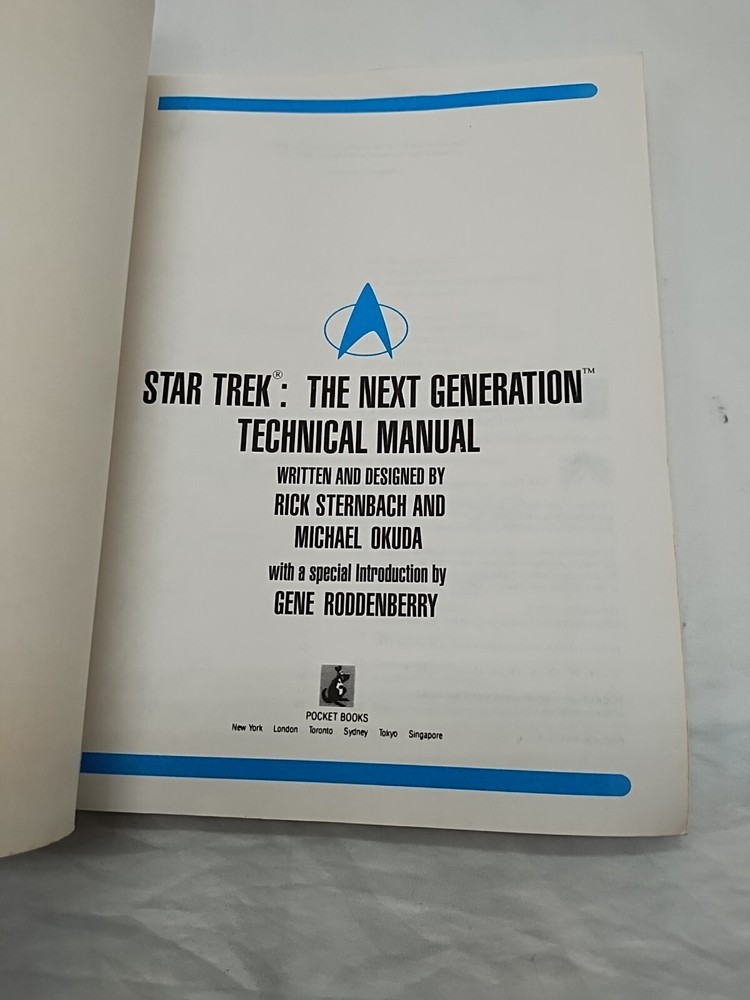 Star Trek The Next Generation Technical Manual Book