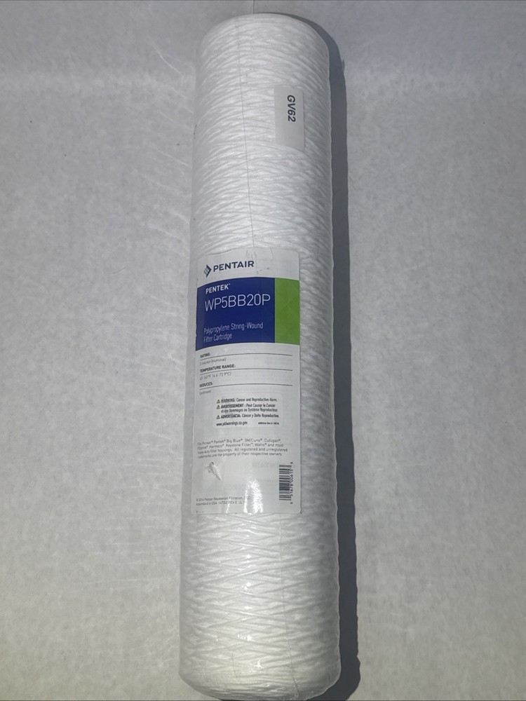 Pentair Pentek WP5BB20P String Wound PolyPropylene Filter 5 Micron Nominal Rate