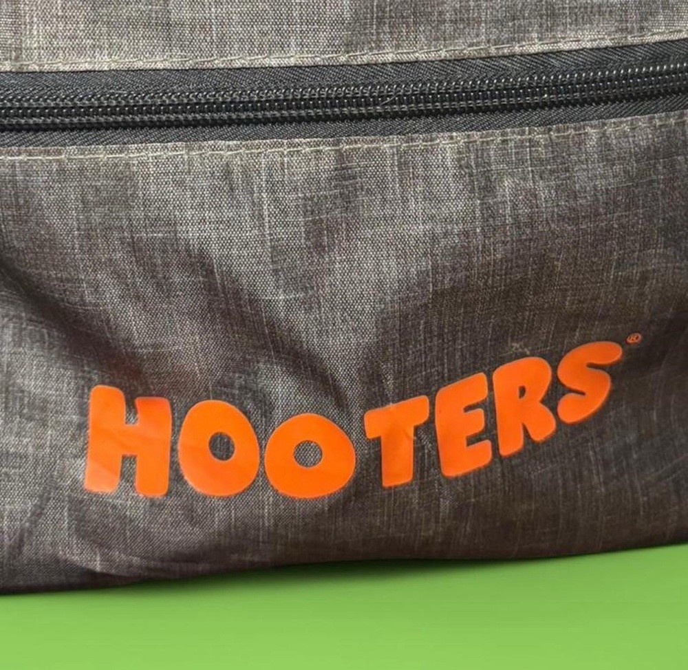 Hooters Authentic Mini Cooler With Backpack Straps And Front Zipper Storage